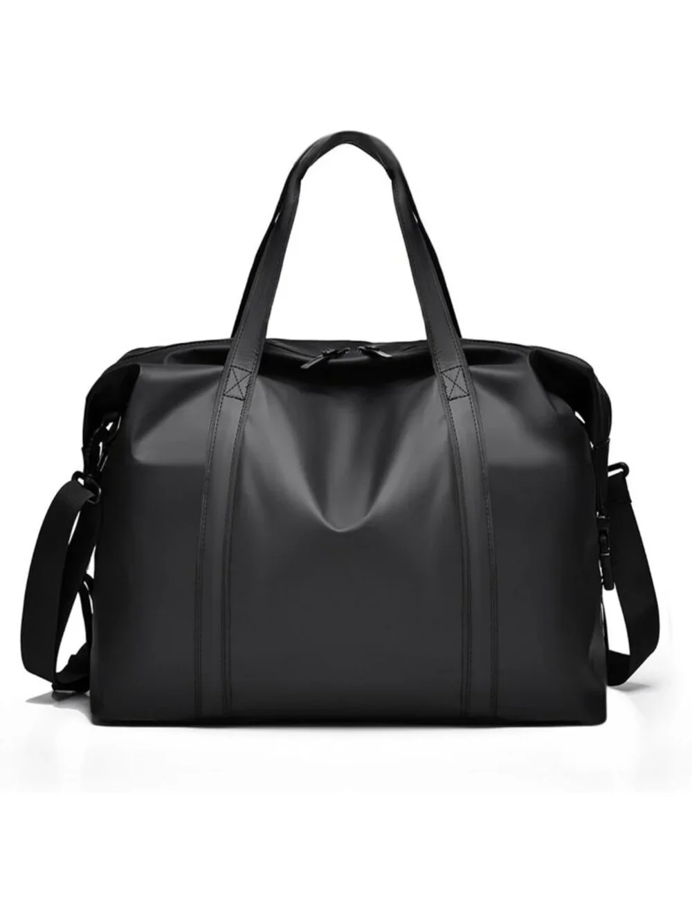 Stylish PU Leather Travel Duffle Bag - 18x14x8 Carry-On Tote with Shoulder Strap